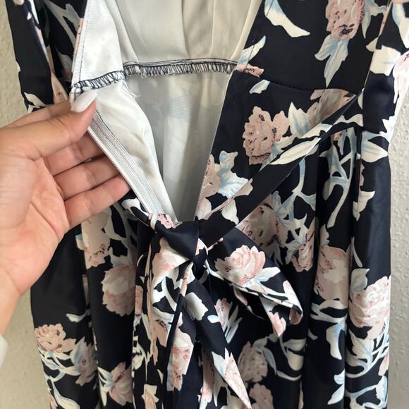 Akira Chicago Black Label Floral Print A-Line Mini Dress Women's Size Medium - Picture 6 of 9